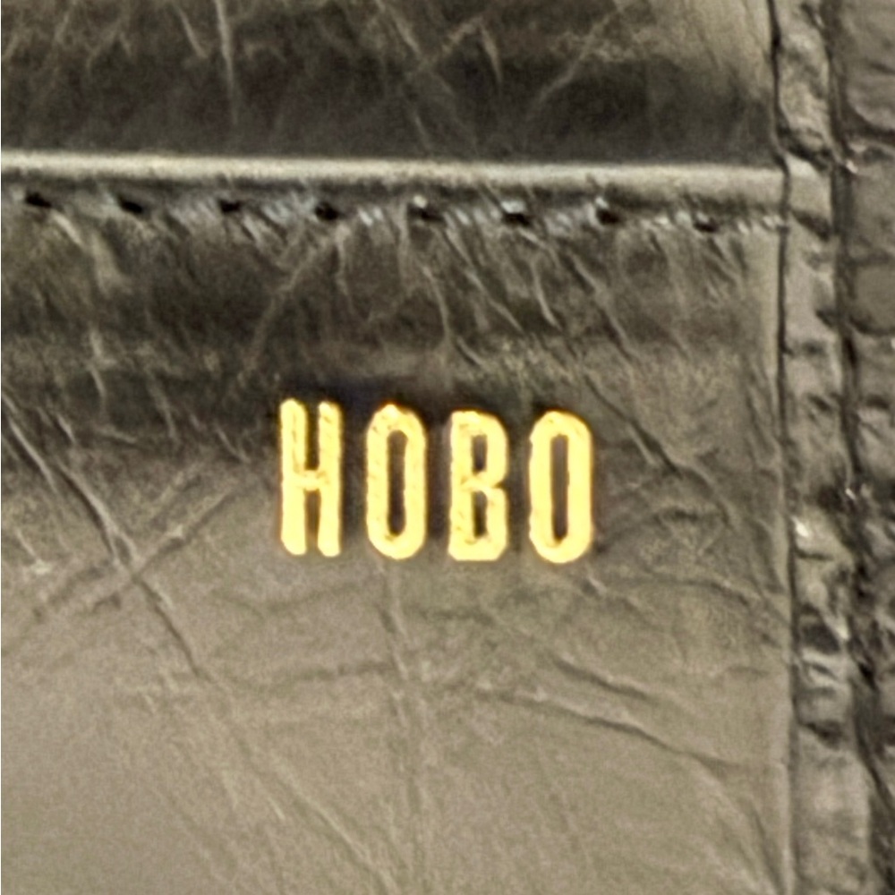 HOBO Black Leather women’s Bag with Gold Accents